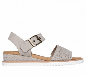 Sandalias Skechers BOBS Desert Kiss - Serendipitous Mujer Grises Marrom | 728410JXR