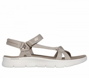 Sandalias Skechers GO WALK Flex Sandal - Sublime Mujer Grises Marrom | 043975QAF