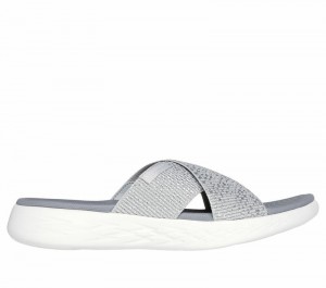 Sandalias Skechers On-the-GO 600 - Glistening Mujer Plateados | 437156NQM