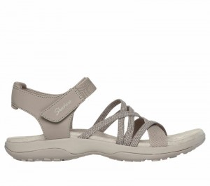 Sandalias Skechers Reggae Slim - Meadow Grazer Mujer Grises Marrom | 916480QAU