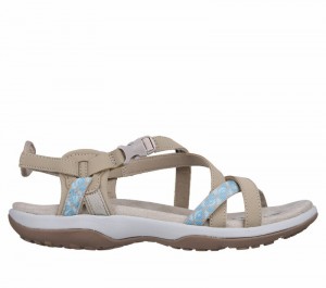 Sandalias Skechers Reggae Slim - Vacay Mujer Grises Marrom | 185207ZAX
