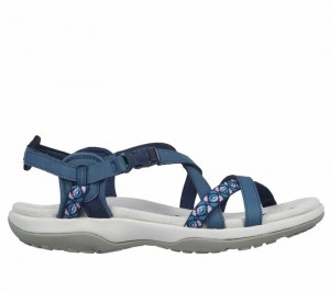 Sandalias Skechers Reggae Slim - Vacay Mujer Azul Marino | 985073ZKW