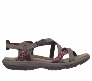 Sandalias Skechers Reggae Slim - Vacay Mujer Chocolate | 543721PAE