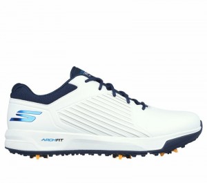 Tenis Golf Skechers GO GOLF Arch Fit Elite Vortex Hombre Blancos Azul Marino | 528031YQB