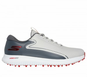 Tenis Golf Skechers GO GOLF Max 3 Hombre Grises Rojos | 562703ADQ
