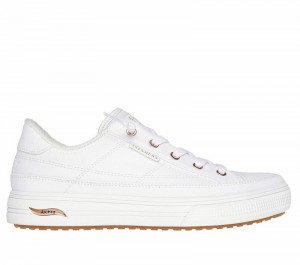 Tenis Lona Skechers Arch Fit Arcade - Meet Ya There Mujer Blancos | 976038MEN