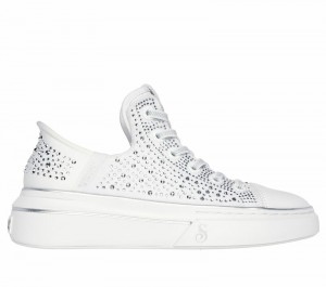 Tenis Lona Skechers Slip-ins: Snoop One - Rhine-Stoned Mujer Blancos | 673025TBR