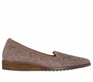 Tenis Planos Skechers Cleo Sawdust - Twinkle Mujer Beige | 901283QEU