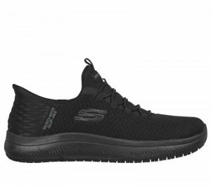 Tenis Seguridad Skechers Slip-ins Work: Summits SR - Enslee Mujer Negros | 294175TGD