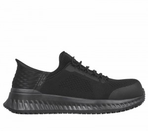 Tenis Seguridad Skechers Slip-ins Work: Tilido - Fletchit Hombre Negros | 295731WOE