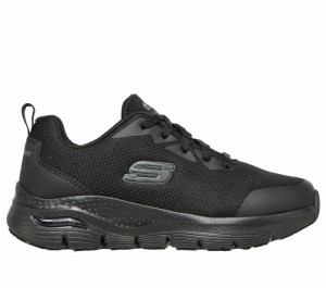 Tenis Seguridad Skechers Work: Arch Fit SR Mujer Negros | 723568DXS