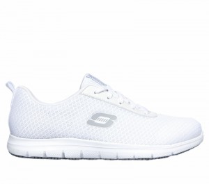 Tenis Seguridad Skechers Work Relaxed Fit: Ghenter - Bronaugh SR Mujer Blancos | 374592IEG