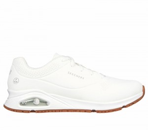 Tenis Seguridad Skechers Work Relaxed Fit: Uno SR - Sutal Hombre Blancos | 345978OME