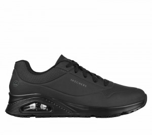 Tenis Seguridad Skechers Work Relaxed Fit: Uno SR - Sutal Hombre Negros | 017685UXY