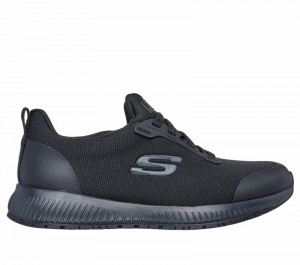 Tenis Seguridad Skechers Work: Squad SR Mujer Negros | 728163NYP