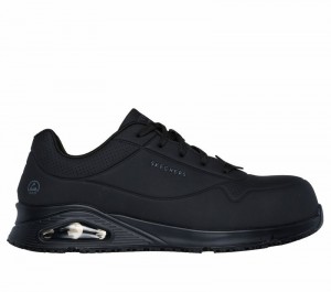 Tenis Seguridad Skechers Work: Uno SR - Doltin Hombre Negros | 035716YSM