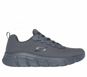 Tenis Skechers BOBS Sport B Flex - Chill Edge Hombre Grises Oscuro | 516893TUV