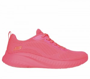 Tenis Skechers Bobs Sport Squad Chaos - Cool Rythms Mujer Coral Naranjas | 619703GNL