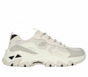 Tenis Skechers D'Lites Hiker Mujer Beige Multicolor | 146798ZCO