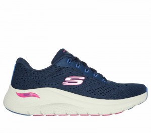 Tenis Training Skechers Arch Fit 2.0 - Big League Mujer Azul Marino Multicolor | 345096SCO