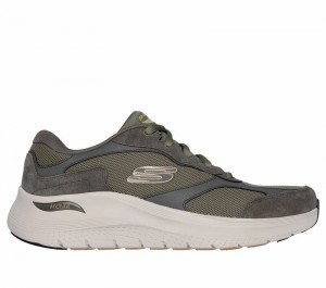 Tenis Training Skechers Arch Fit 2.0 - The Keep Hombre Verde Oliva | 641823ZFI