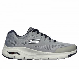 Tenis Training Skechers Arch Fit Hombre Grises Azul Marino | 609328APU