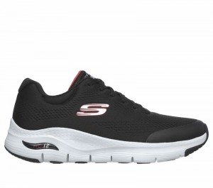 Tenis Training Skechers Arch Fit Hombre Negros Rojos | 538491NEB