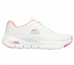 Tenis Training Skechers Arch Fit - Infinity Cool Mujer Blancos Rosas | 702815RDY