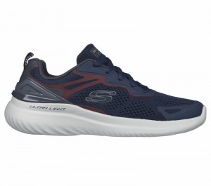 Tenis Training Skechers Bounder 2.0 - Andal Hombre Azul Marino Vino | 609415ZGJ