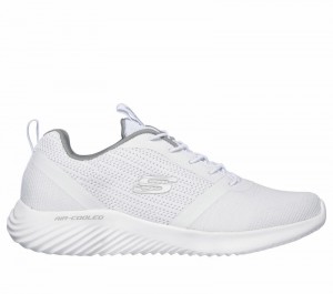 Tenis Training Skechers Bounder Hombre Blancos | 125084HYM