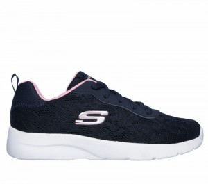 Tenis Training Skechers Dynamight 2.0 - Homespun Mujer Azul Marino Rosas | 645392ZOG