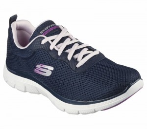 Tenis Training Skechers Flex Appeal 4.0 - Brilliant View Mujer Azul Marino Lavanda | 178092UHM