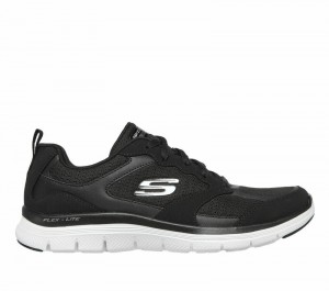 Tenis Training Skechers Flex Appeal 4.0 - Active Flow Mujer Negros Blancos | 930478HLD