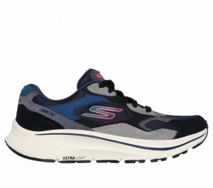 Tenis Training Skechers GO RUN Consistent 2.0 - Retro Stride Mujer Azul Marino Negros | 493186KUC