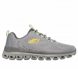 Tenis Training Skechers Glide-Step - Fasten Up Hombre Grises | 219073MDU
