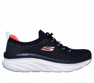 Tenis Training Skechers Relaxed Fit: D'Lux Walker - Refreshing Mood Mujer Azul Marino | 106832WSX