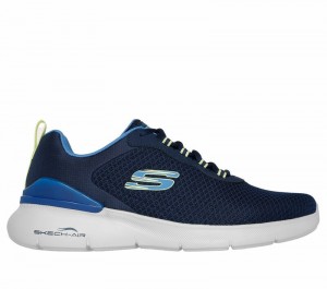 Tenis Training Skechers Skech-Air Dynamight 2.0 - Durron Hombre Azul Marino Verdes Claro | 537046MZP