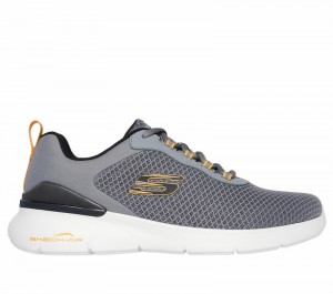 Tenis Training Skechers Skech-Air Dynamight 2.0 - Durron Hombre Grises Amarillos | 126894NHK