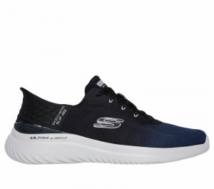 Tenis Training Skechers Slip-ins: Bounder 2.0 - Tellem Hombre Azul Marino Negros | 391047FSN