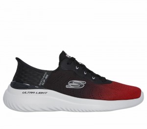 Tenis Training Skechers Slip-ins: Bounder 2.0 - Tellem Hombre Negros Rojos | 689254XTK