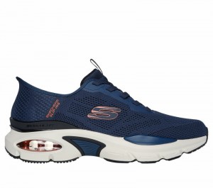 Tenis Training Skechers Slip-ins: Skech-Air Ventura - Vanderway Hombre Azul Marino Naranjas | 736052ZIE