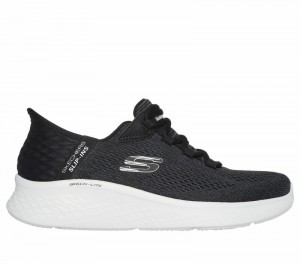 Tenis Training Skechers Slip-ins: Skech-Lite Pro - Natural Mujer Negros Blancos | 285067NIV