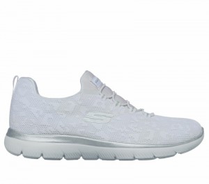 Tenis Training Skechers Summits - Leopard Spot Mujer Blancos Plateados | 907481KPA