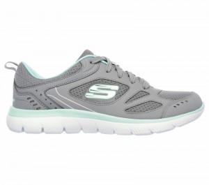 Tenis Training Skechers Summits - Suited Mujer Grises Turquesa | 120634LHT