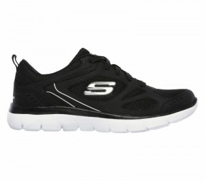 Tenis Training Skechers Summits - Suited Mujer Negros Blancos | 105629XHD