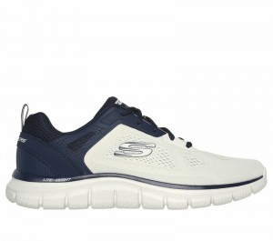 Tenis Training Skechers Track - Broader Hombre Blancos Azul Marino | 923571ZGW
