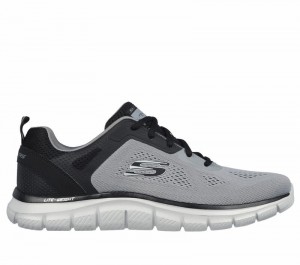 Tenis Training Skechers Track - Broader Hombre Grises Negros | 956724RVJ