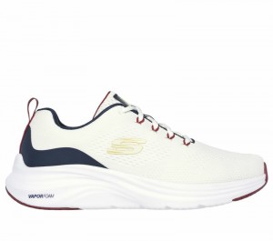 Tenis Training Skechers Vapor Foam Hombre Blancos Azul Marino | 617832UAQ