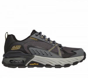 Tenis de Senderismo Skechers Max Protect Hombre Negros Grises | 205976FTN