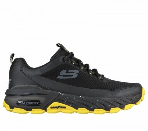 Tenis de Senderismo Skechers Max Protect - Liberated Hombre Negros Amarillos | 631079RBV